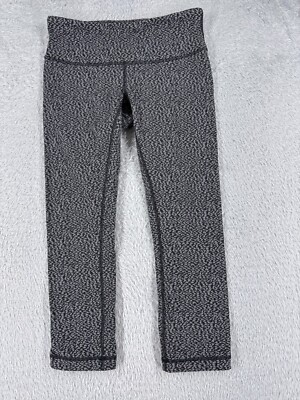 Lululemon Pants Womens 6 Gray Wunder Under Crop III 21.5'' Digi Pixie W6AASS