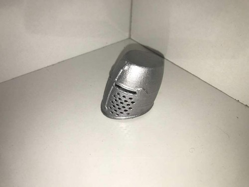 1/6 Scale Templar Knight Helmet (Silver Painted) - Picture 2 of 9
