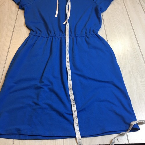 J Jason Wu Regular French Terry Short Sleeve Hoodie Dress Sapphire Size S - Picture 7 of 10