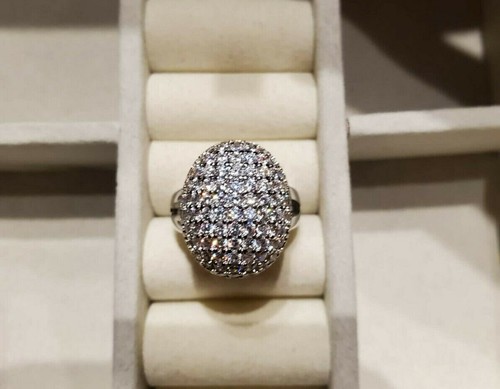 Anillo de compromiso de boda S925 enchapado en plata de ley crepúsculo cisne Bella talla 7 - Imagen 6 de 8