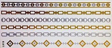 Flash Disposable Temporary Adhesive Tattoo Gold Silver 6teile Armband Chain Foot