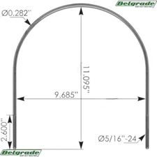 172.7509SS U-Bolt Air Tank Kenworth/Peterbilt Replaces G34-6009