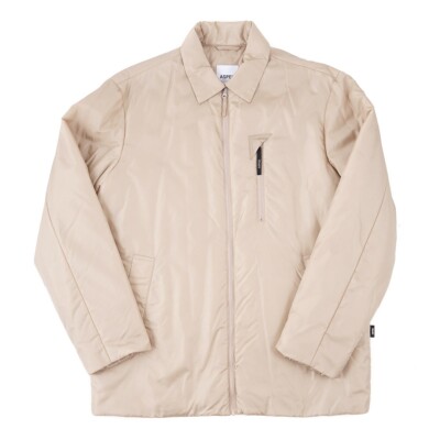 Aspesi Tan Lightweight Insulated Technical Fabric Zip-Front Jacket L New