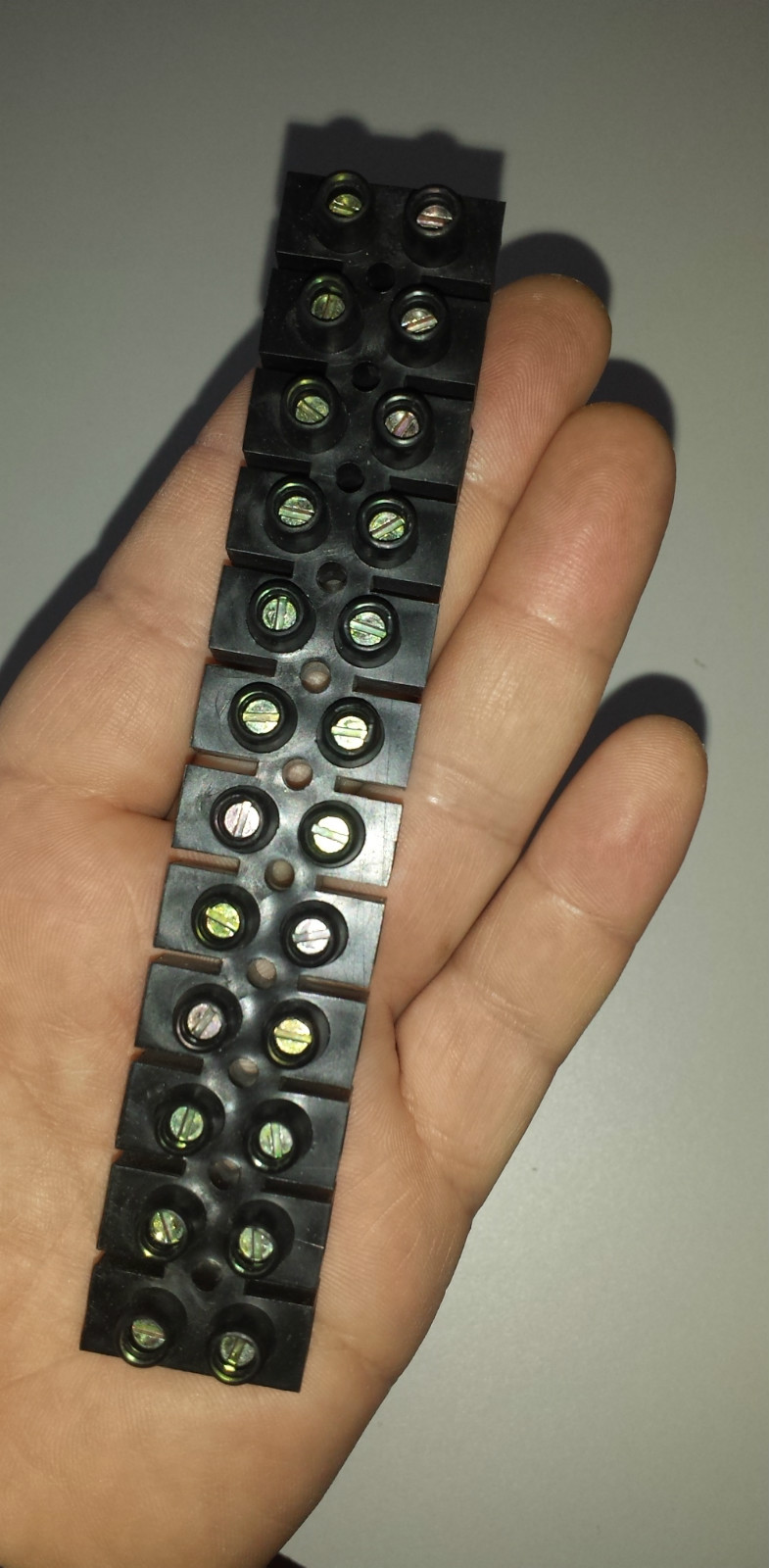 10 Pack of 500 volt 10 amp 24 screw 12 Position Barrier Terminal Strip Block
