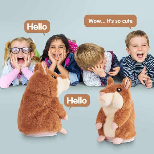 Kids Toddler Toys for Ages 2-4, Talking Hamster Repeats What You Say, Brown - Picture 4 of 7