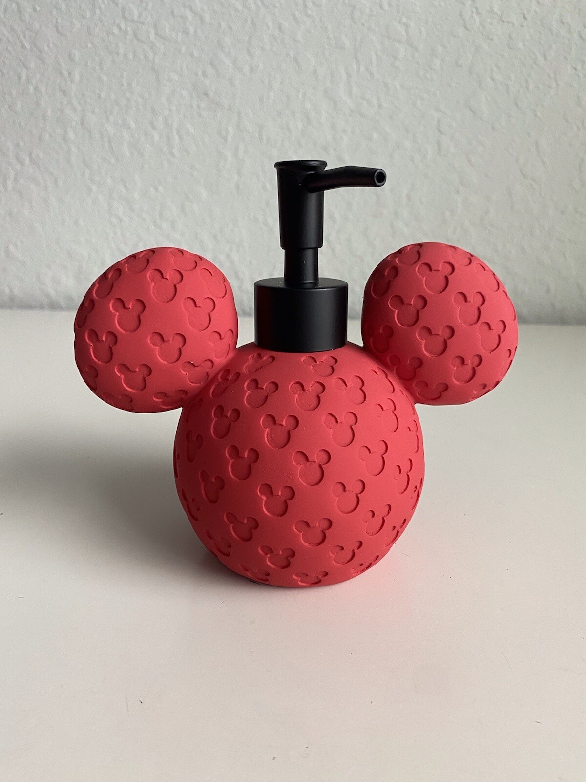 DISNEY Mickey MOUSE Ears Red 3D SOAP Lotion DISPENSER With PUMP Textured NEW eBay