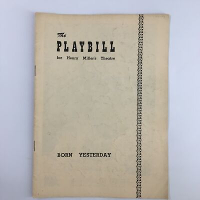 1949 Playbill Henry Miller's Theatre Max Gordon in Born Yesterday