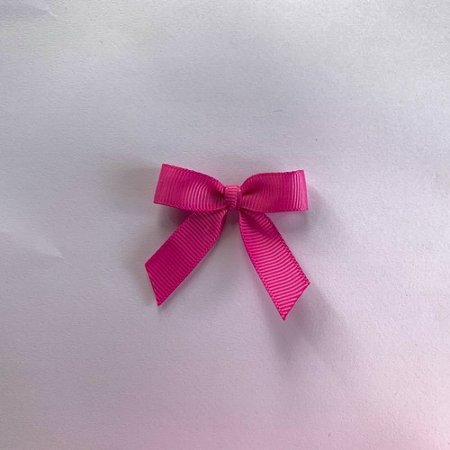 Hot Pink Hand Tied 20 Bow Pack 13mm solid Grosgrain Ribbon Crafting Card Making - Picture 4 of 8