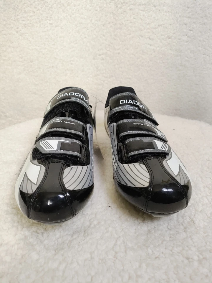 Diadora Trivex 男式运动鞋 8 黑色合成自行车骑行鞋 — 第 2/4 张图片