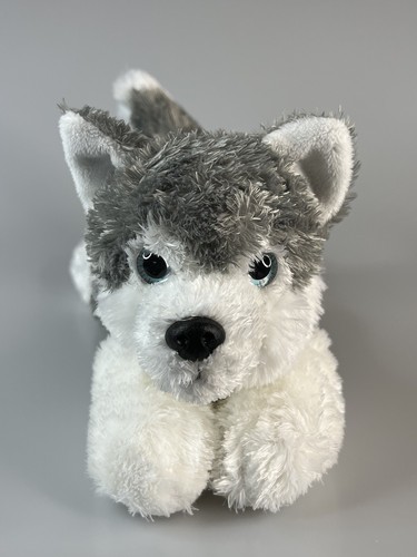 Aurora Flopsie Shadow the Siberian Husky 12" grigio bianco morbido coccolone usato in ottime condizioni - Foto 2 di 10