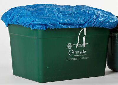 3x Recyclingbox Abdeckung Stretchabdeckung für Bordsteinkante Outdoor Recycling/Abfallbox