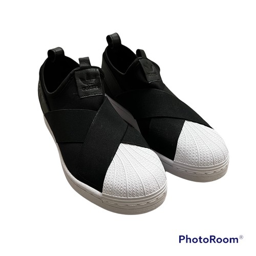 Adidas Men Women Superstar slip on Shoes Sneakers Black FW7051 size 6 New |  eBay