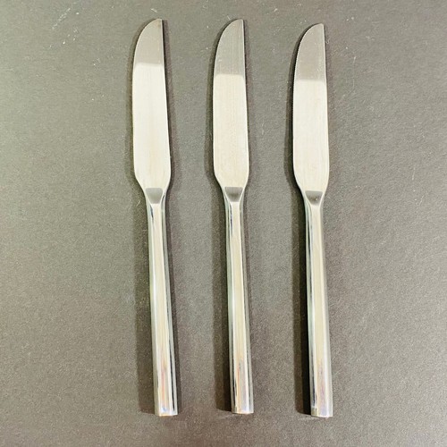 Hampton Silver HSV10 Edelstahl sechseckiger Griff 3 x Tafelmesser 9" unbeschriftet - Bild 6 von 11