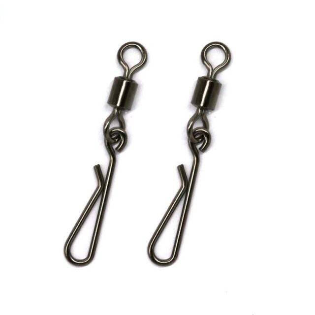 100PCS Stainless Steel Fishing Swivel with Hanging Snap Rolling Swivel Connector 100PCS Stainless Steel Fishing Swivel with Hanging Snap Rolling Swivel Connector