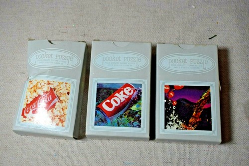Vintage Coca Cola Coke Youth Lot Turbo Racing Team Cars Polar Bear Pen Puzzles - 第 5/7 張圖片