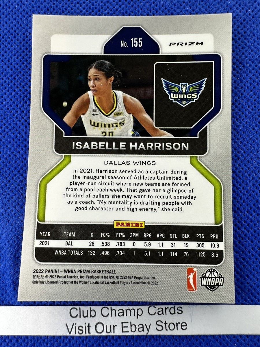 2022 #155 Isabelle Harrison WNBA Panini Prizm Basketball Green