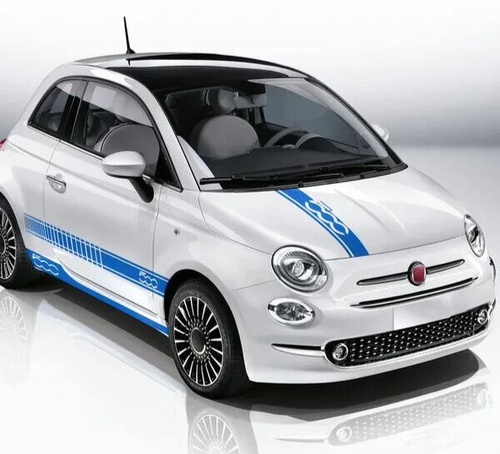 Fits Fiat 500 side racing stripes stickers,decals,graphics. * Any Colour - Picture 2 of 5