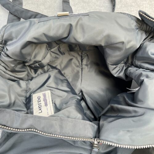Lands End Snow Bib Kids 12 Gray Squall Waterproof Insulated Iron Knee Overall - Picture 8 of 20