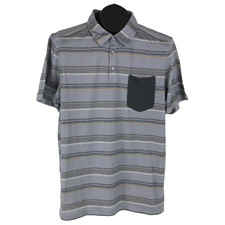 The North Face Polo Shirt Men's Large FLASHDRY Striped Short Sleeve Casual