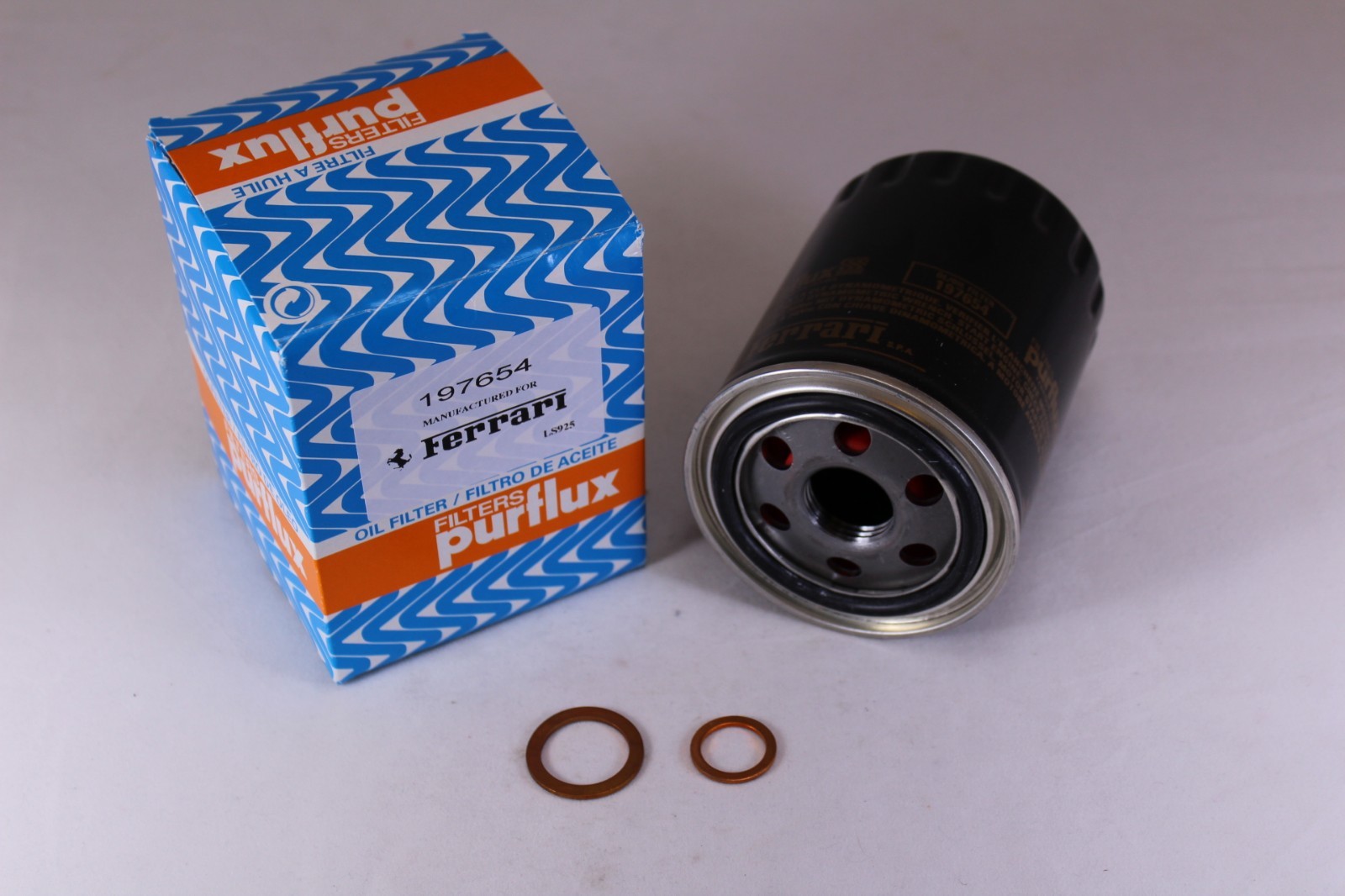 FERRARI OIL FILTER KIT F355 5.2  Purflux OEM Factory Part # 197654