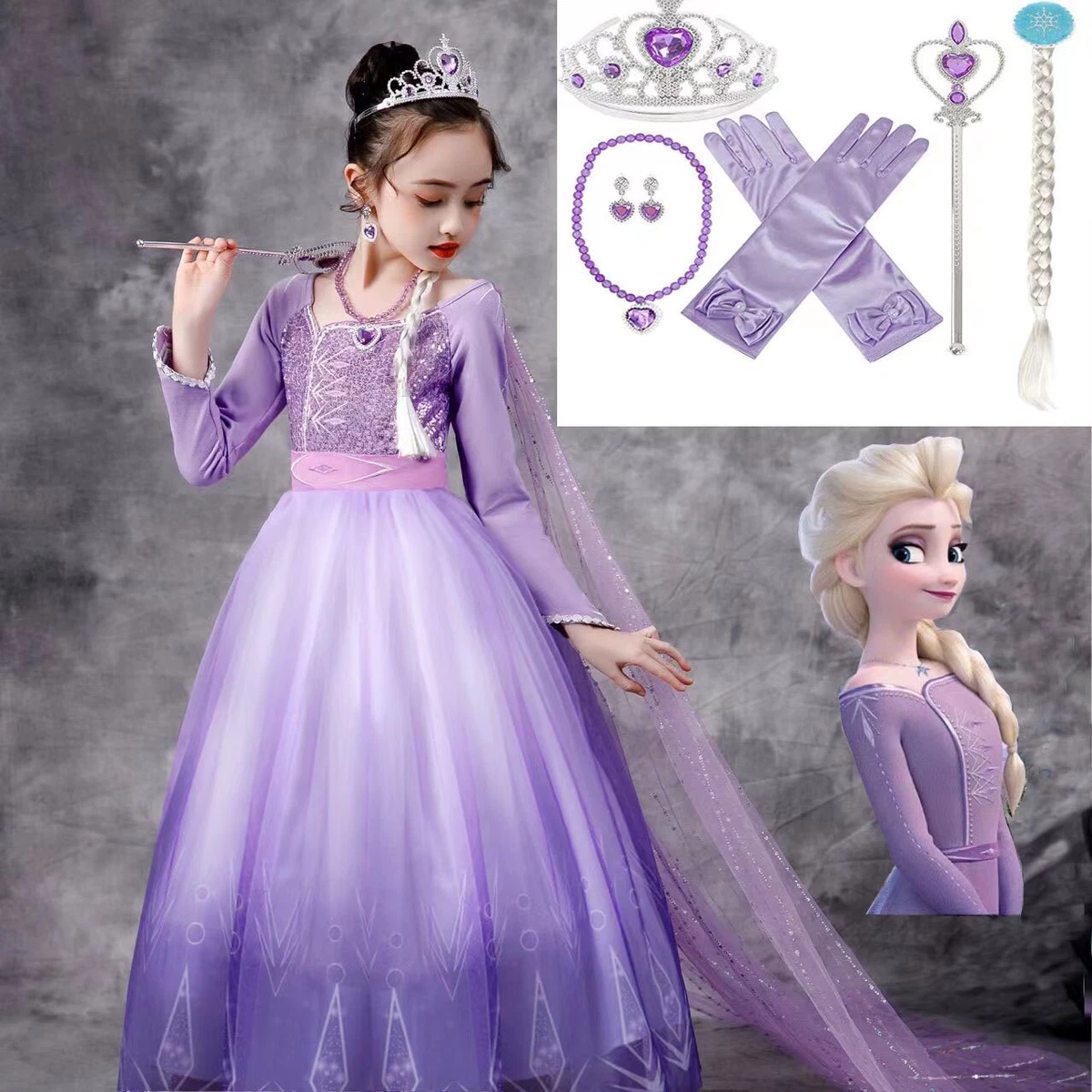 elsa purple dress