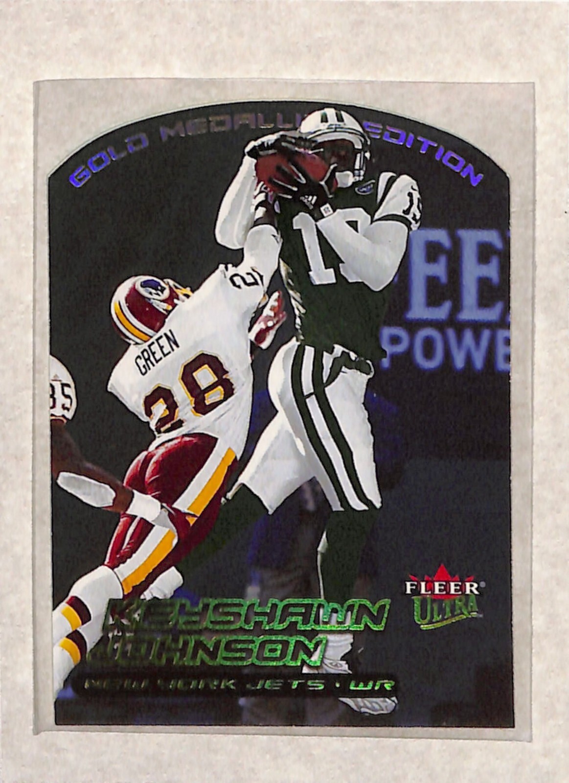 2000 Fleer Ultra #70G Keyshawn Johnson Gold Medallion Edition Cutout NM