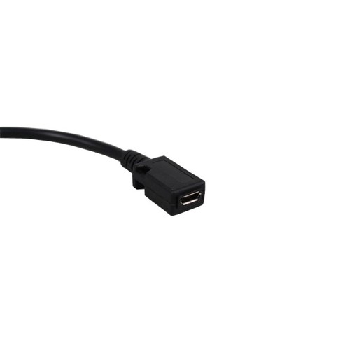 Micro USB Female to USB 2.0 Female Extender Cable Connector Charger Sync Cord - Picture 2 of 3