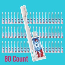 60 Toothbrush  Toothpaste Crest Cavity Protection 0.85 Oz Travel Size Bulk Lot