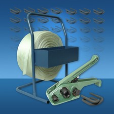 19 mm HD Umreifung-Set gewebt, Abroller Umreifungsband Holz-Bündelgerät Klemmen