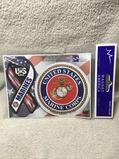 Marine Corps Magnets Seal Ribbon Made In USA by Magnet America United States New