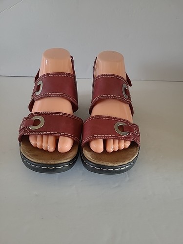 Sandali Clarks Lexi Birch WMS 9,5M con zeppa slingback in pelle rossa - Foto 5 di 11
