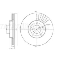 Metelli 2X Bremsscheibe Vorne Ø278 Mm BelüFtet FüR Ford Maverick Mazda Tribute