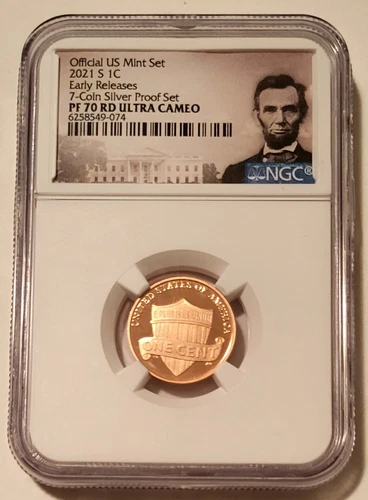 NGC 2021 S Lincoln Shield Cent Proof PF70 RED UC ER Portrait Label*