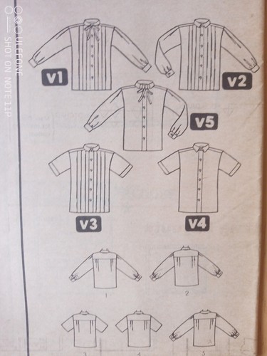 Simplicity Sewing Pattern #7854-Misses' Collared BLOUSES-5 Views-Size: 16-UNCUT - Picture 2 of 2