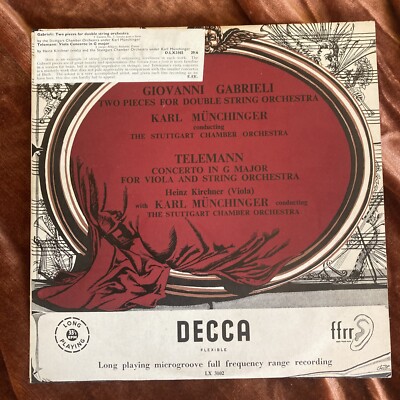 Karl Munchinger Giovanni Gabrieli Teleman G major MONO 10  LX3102 Stuttgart VGC+