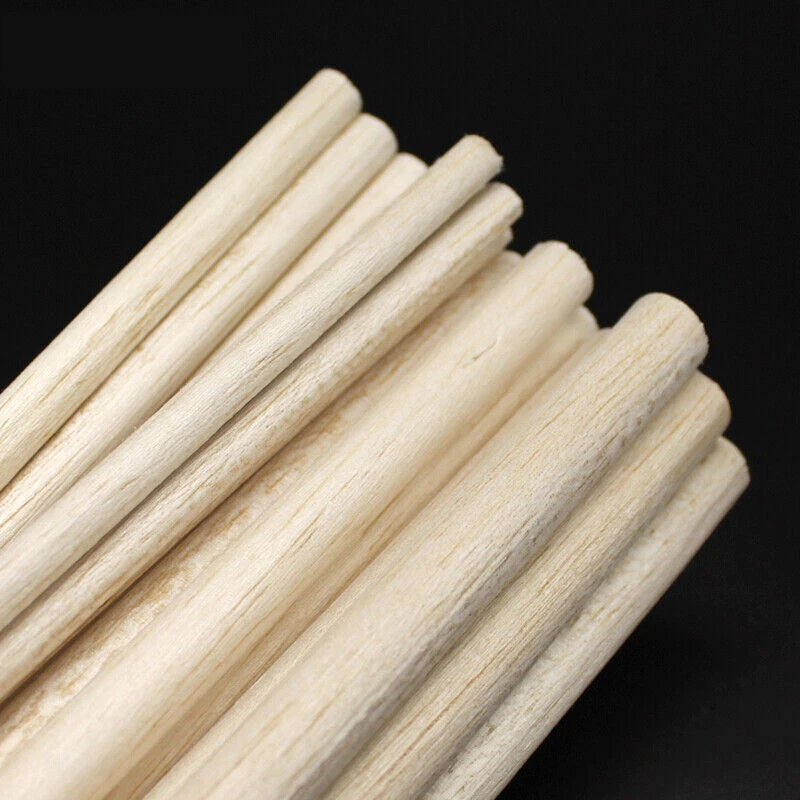 4mm-12mm Solid Balsa Wood Dowels Round Rods Aircraft Ship Model DIY Long 330mm - Image 2 of 4