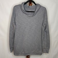 Tek Gear Dry Tek women's size M hooded pullover gray heather long sleeves