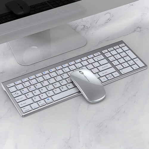 Slim Bluetooth Keyboard and Mouse Set for Laptop Computer 2.4G USB Wireless New - 第 22/23 張圖片