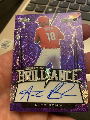スポーツ選手 2018 Bowman Alec Bohm RC Auto Purple 2018 Bowman Alec Bohm RC Auto Purple