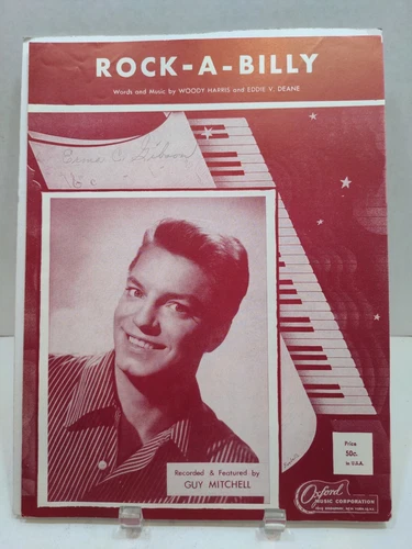 Rock A Billy Sheet Music Guy Mitchell Piano Voice Ukulele 50s Pop  F1AO