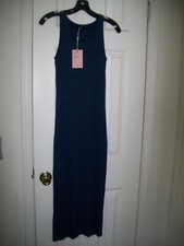 Women's Size S Tencel Rib Knit Sleeveless Blue Dress NEW by Quince