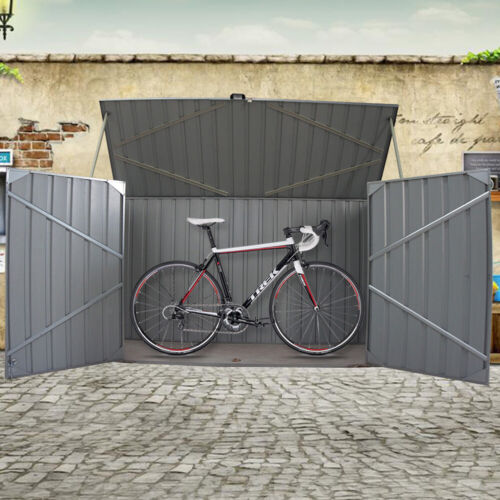 Metal Large Storage Garden Shed Bike Unit Tools Bicycle Store Can Put 2-3 Bikes - Picture 4 of 12