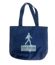 French Dressing Jeanswear Paris Denim Tote Bag Blue Cotton Casual