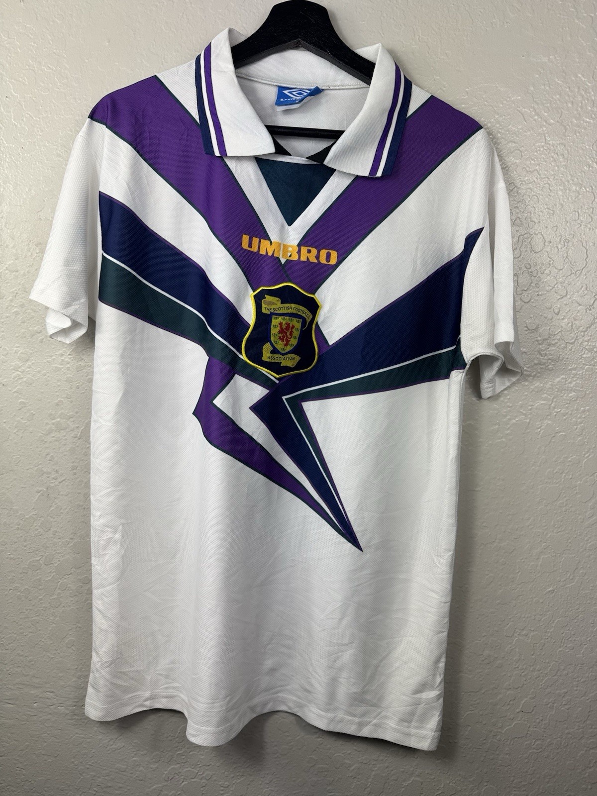 Scotland national team 1994/1996 away football shirt retro jersey size l