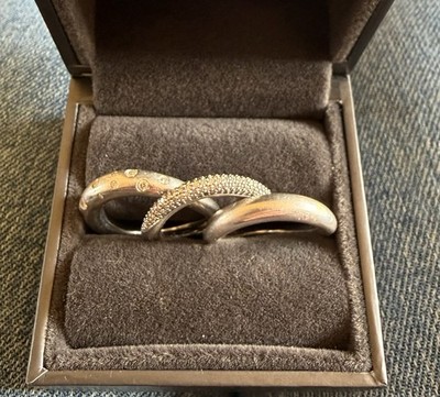 Georg Jensen Nachwuchsringe X 3 Größe 58/59