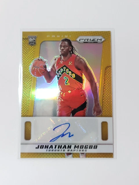 2024-25 Panini Prizm Deca Jonathan Mogbo RC Rookie Auto TRUE Gold #4/10 Raptors
