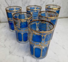 BOHEMIAN CZECH MOSER HAND PAINTED SHOT GLASS Set of 6