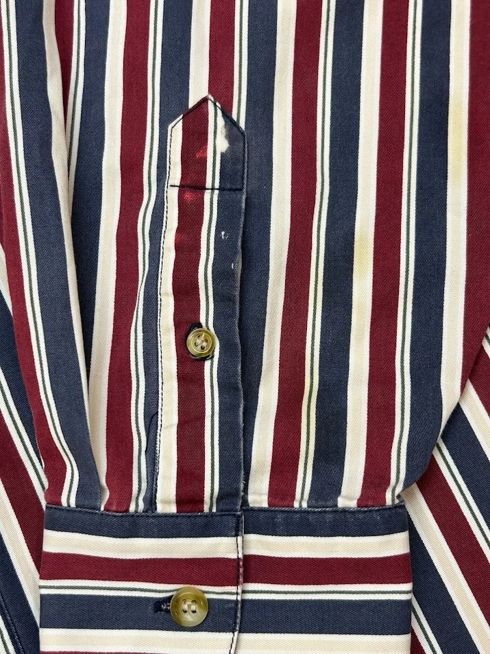 Camisa De Colección Bugle Boy Classics Rayas Verticales Con Botones Años 90 Hombres Talla XL Foto 4 de 4