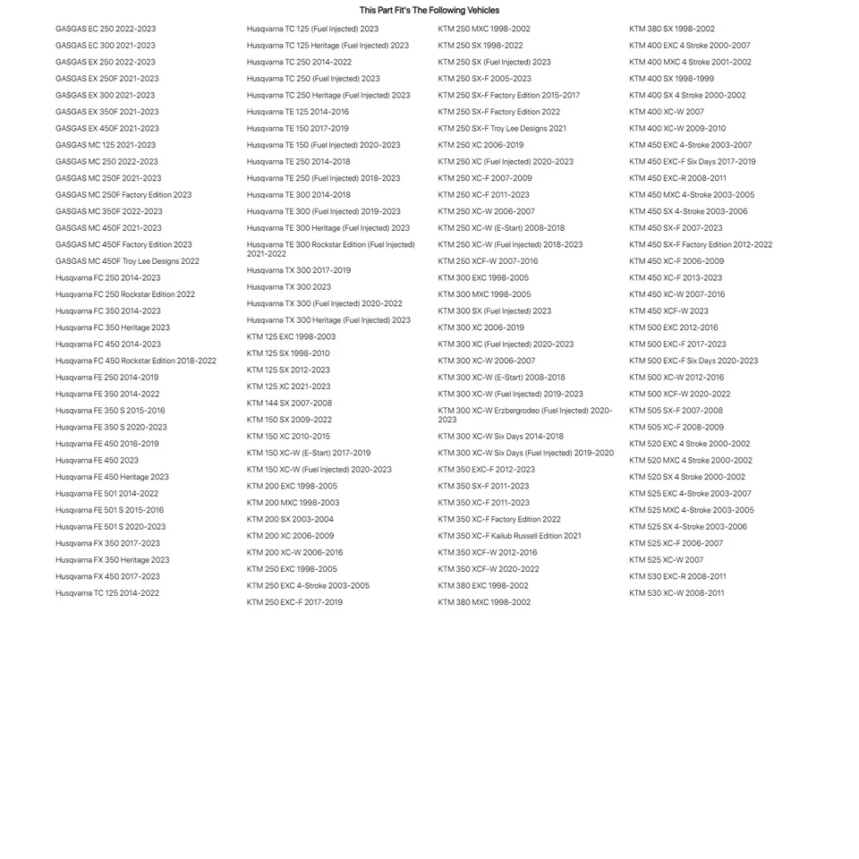 Kit de radios para motocicleta Tusk - radios delanteros 21" negro/petina plateada para KTM 380 SX Foto 2 de 3