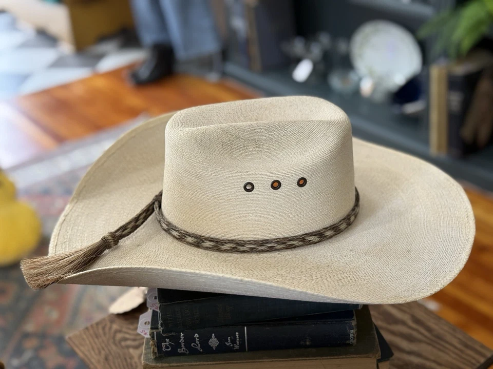 Atwood Maverick Straw Cowboy Hat with Braided Band “Lucky One” Made In USA - Image 3 of 4
